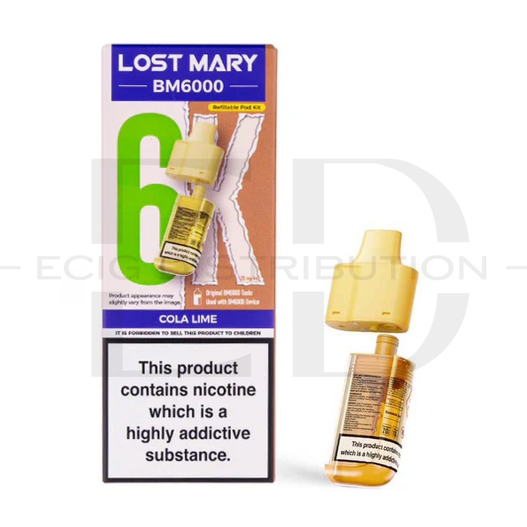 Lost Mary BM6000 Refillable Pod - Cola Lime | BRIGHT PROGRESS LTD